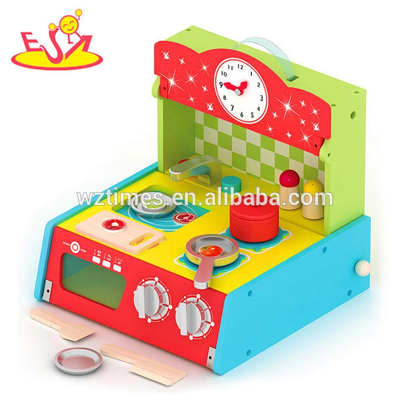 2018 wholesale funny baby wooden play kitchen set role play kids wooden play kitchen set for sale W10C207