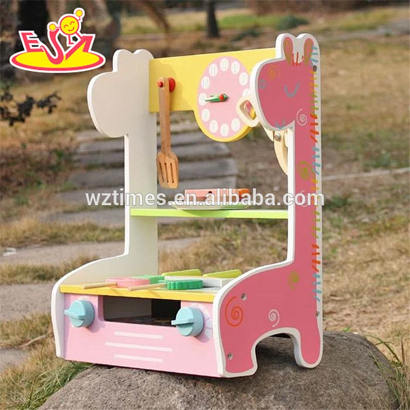 Großhandel Vorschule Kinder spielen Grill Holzspielzeug Bbq Set neue Design Mädchen Holz Spielzeug Bbq Set W10C302