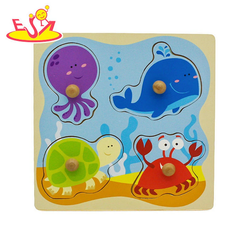 Holzknaufpuzzlespiel des neuen Entwurfspädagogischen Bauernhofes für Baby W14M149