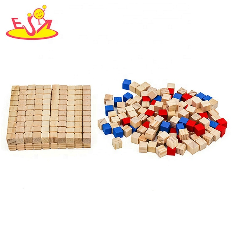 Wholesale wooden base 10 set building blocks toys for kids W12E030