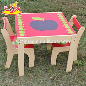 wholesale cheap kids wooden table and chair newly fashion children wooden table and chair W08G091