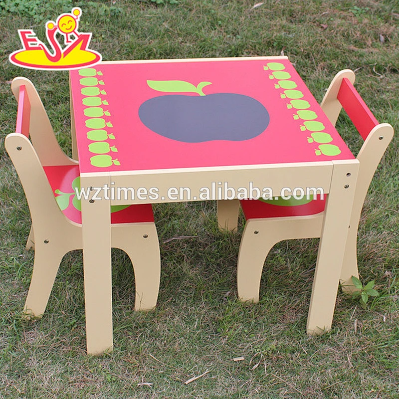 wholesale cheap kids wooden table and chair newly fashion children wooden table and chair W08G091