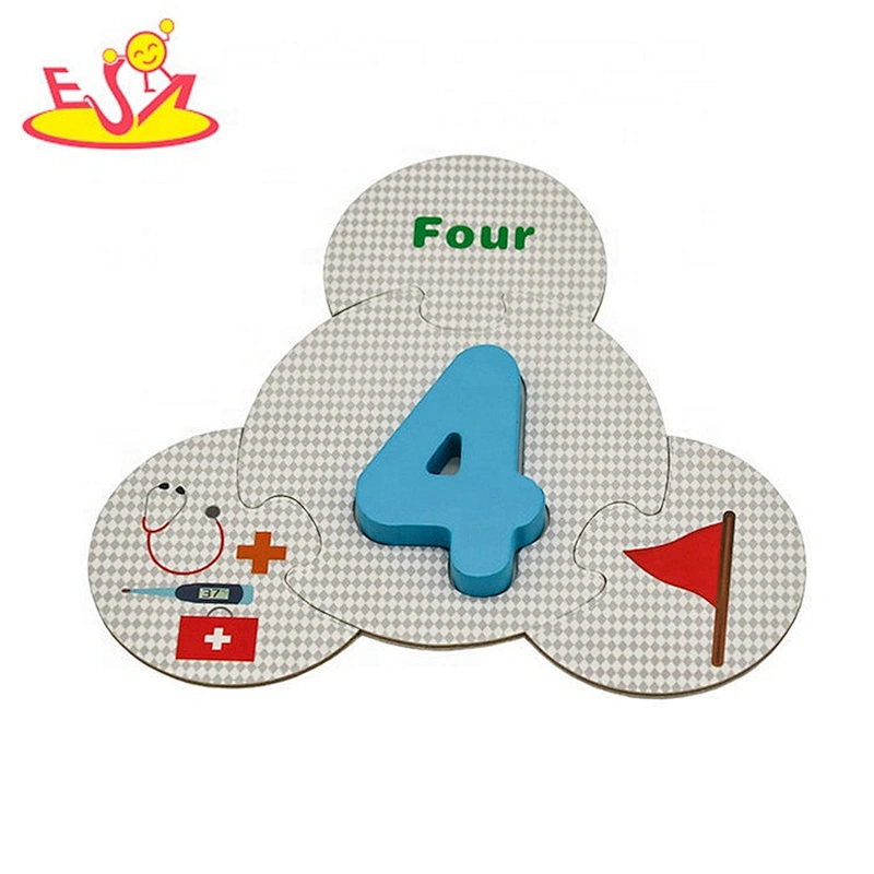 2019 New arrival preschool wooden maths puzzles for kids W14B108