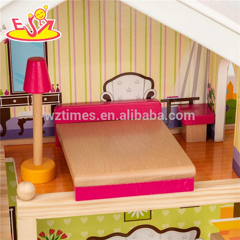 billig billig rosa hölzernes lebensgroßes puppenhaus für kinder