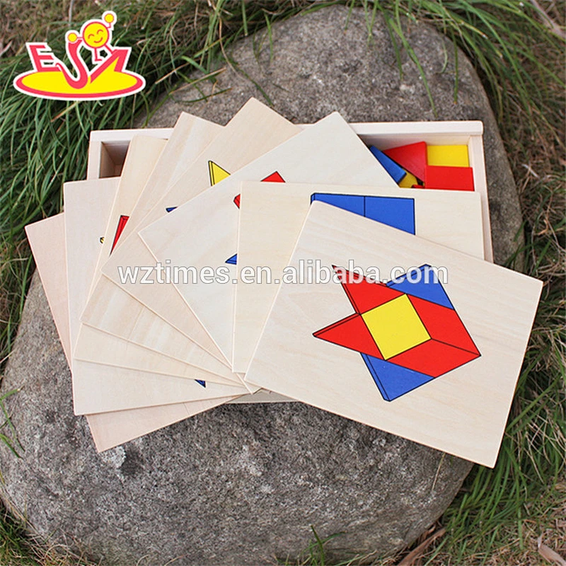2018 New design wooden jigsaw puzzle for kids educational wooden puzzles for toddlers wooden 3d puzzle toys for babies W14A161