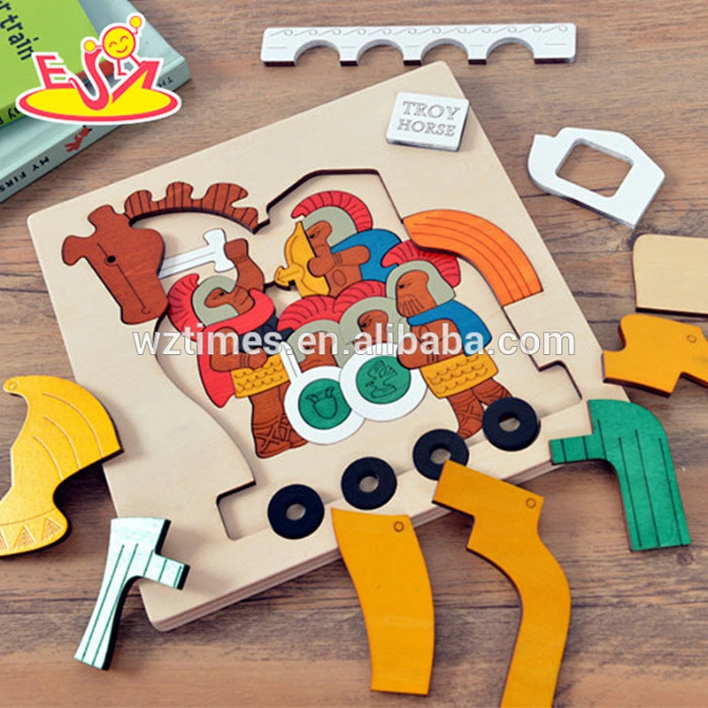 Wholesale educational wooden multi-layer puzzle toy for children W14A147
