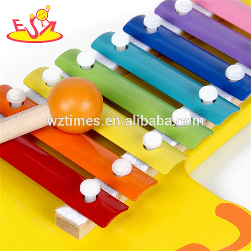 Wholesale music teaching aid cute giraffe shape wooden xylophone set toy for kids W07C060