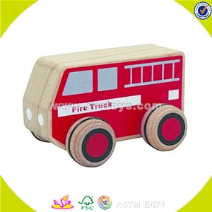 wholesale baby wooden toy fire truck fashion kids wooden toy fire truck hottest children wooden toy fire truck W04A115