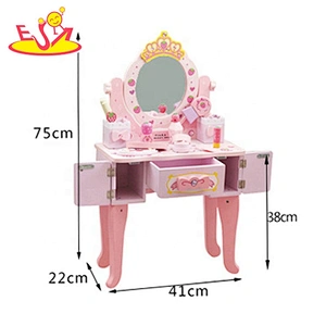 Top sale cute pink wooden kids vanity table with low price W08H121