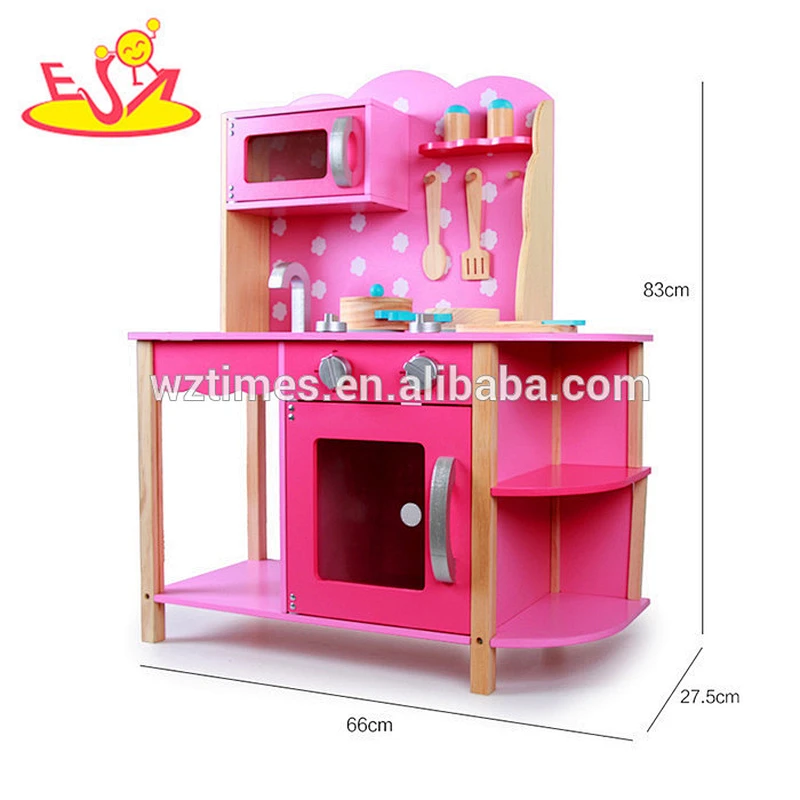 2018 niños al por mayor juego de cocina de madera juego de juguete top moda niños de madera juego de juego de cocina juguete W10C182