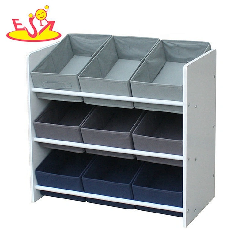 wholesale preschool furniture wooden kids storage shelves with high quality W08C268B