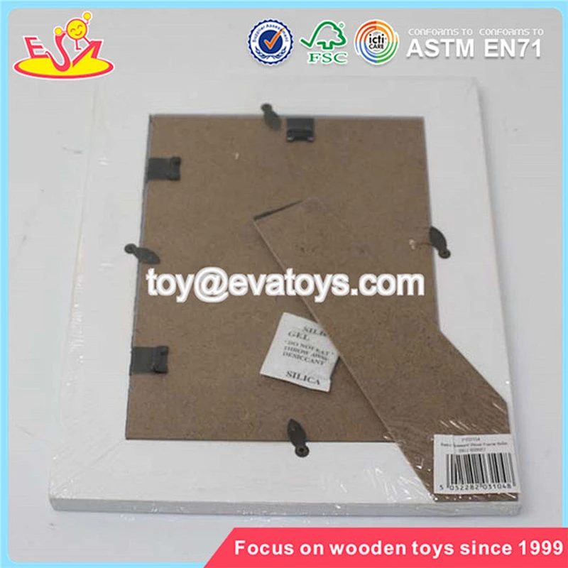 Wholesale new fashion beautiful white wooden craft photo frame W09A031