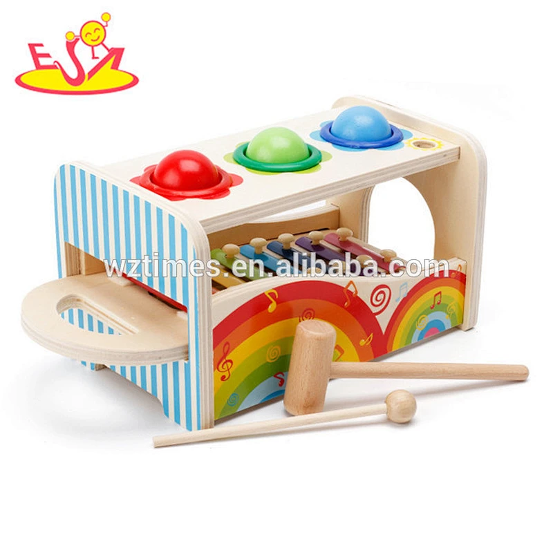 wholesale funny wooden toddler music toys for education W07A117