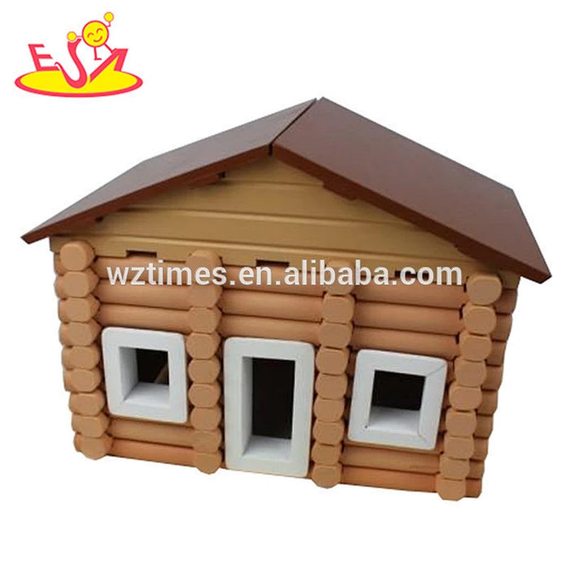 Der heißeste Verkauf diy hölzernes Puppenhausspielzeug bauen Hausspielzeug für Kinder W06A074 zusammen