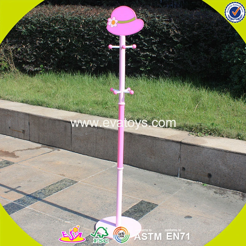 new multifunction wooden coat hanger pink creative wooden clothes hanger stand W09B004