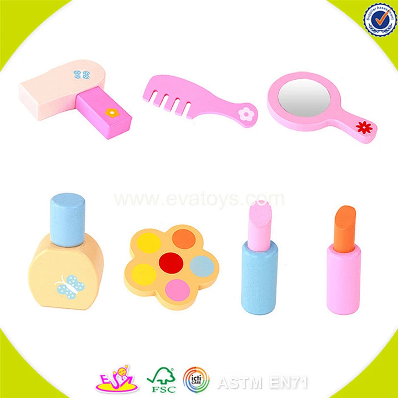 2018 New design wooden makeup table toy mini wooden makeup table toy baby wooden makeup table toy W08H070