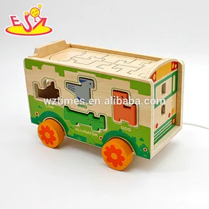 Das populärste hölzerne Zugtierwarenkorbspielzeug für Kinder als Geschenk W05C066