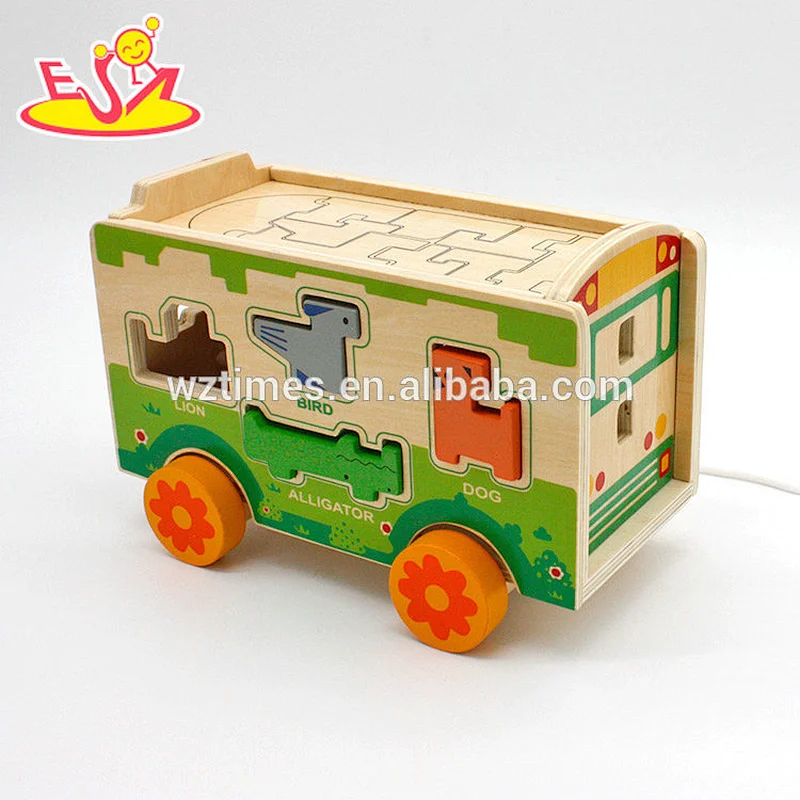 Das populärste hölzerne Zugtierwarenkorbspielzeug für Kinder als Geschenk W05C066