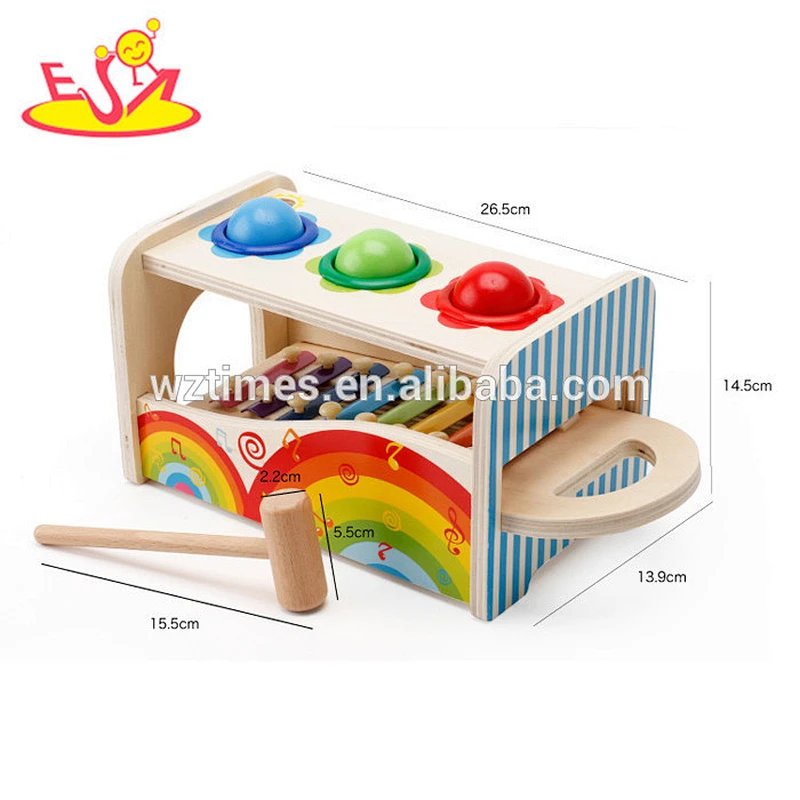 wholesale funny wooden toddler music toys for education W07A117