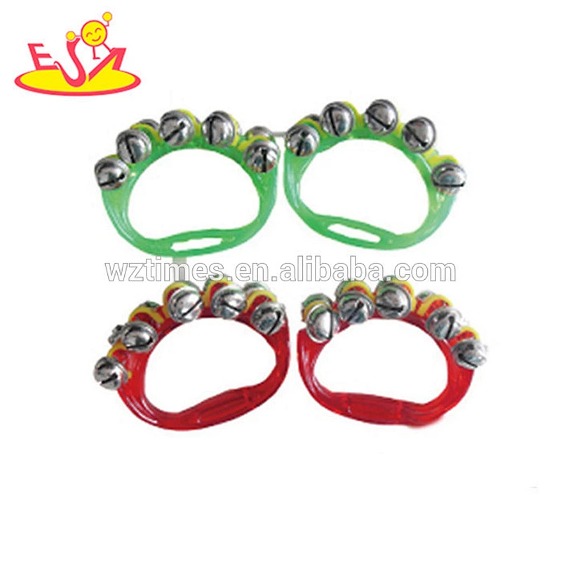 Wholesale baby musical instruments wooden hand bell for sale high quality kids small wooden hand bell for sale W07I095