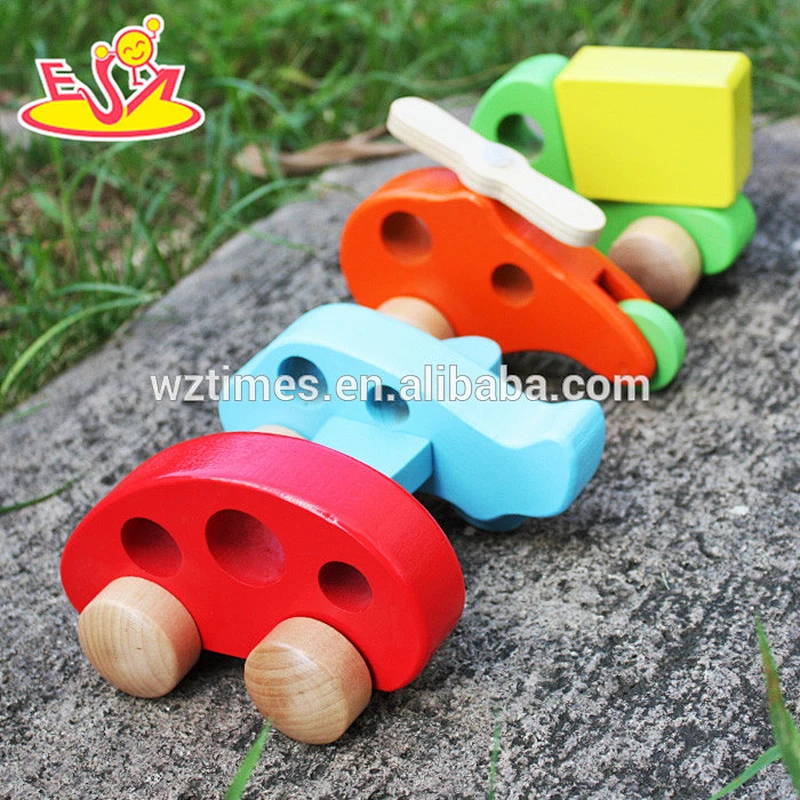 2018 wholesale baby wooden toy vehicle funny kids wooden toy vehicle most popular children wooden toy vehicle W04A279