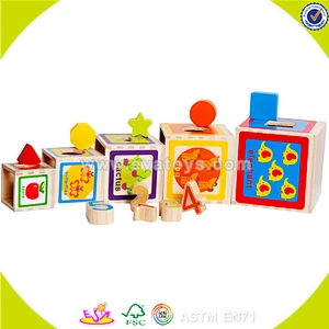wholesale children educational wooden stacking and nesting toy for sale W13D061