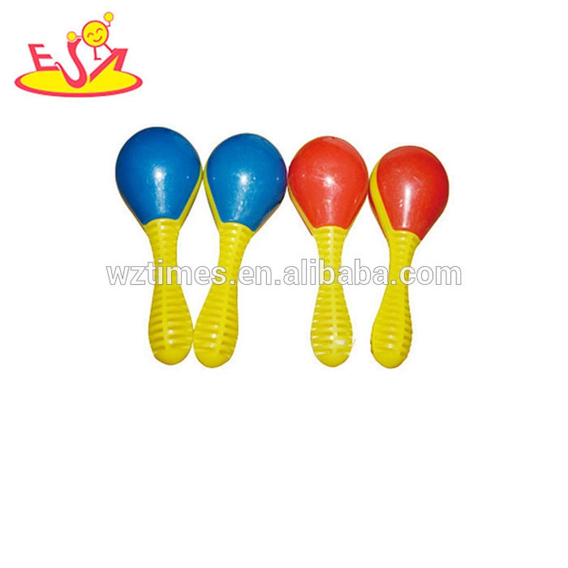 Wholesale maracas instrument wooden toys for toddlers W07I068