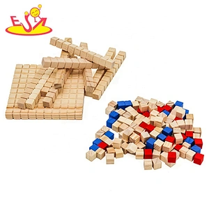 Wholesale wooden base 10 set building blocks toys for kids W12E030