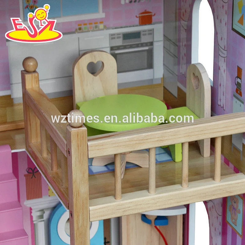 Beste Designmöbel Spielzeug aus Holz Puppenhaus spielen für Mädchen W06A163B