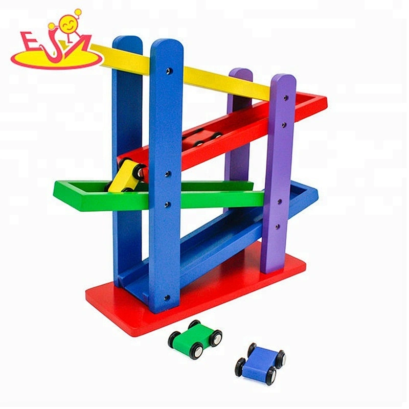 Latest mini sliding toys wooden car track toy for kids W04E067