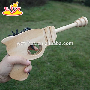 wholesale cheap baby wooden toy gun best sale wooden shot gun for kids W02A099