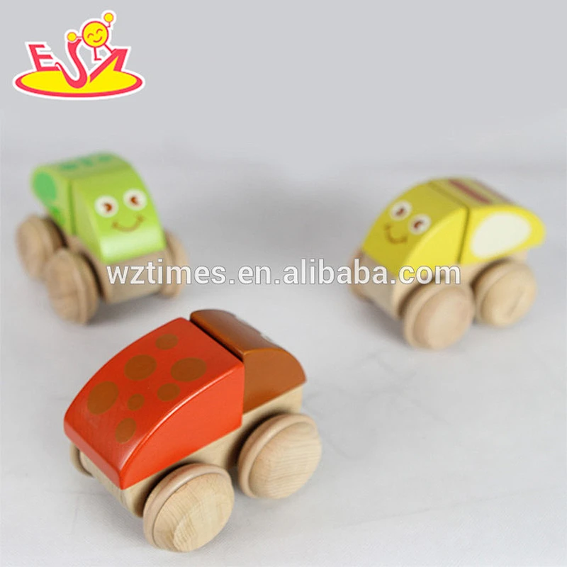 2018 wholesale kids wooden toy mini bus hottest children wooden toy mini bus W04A249