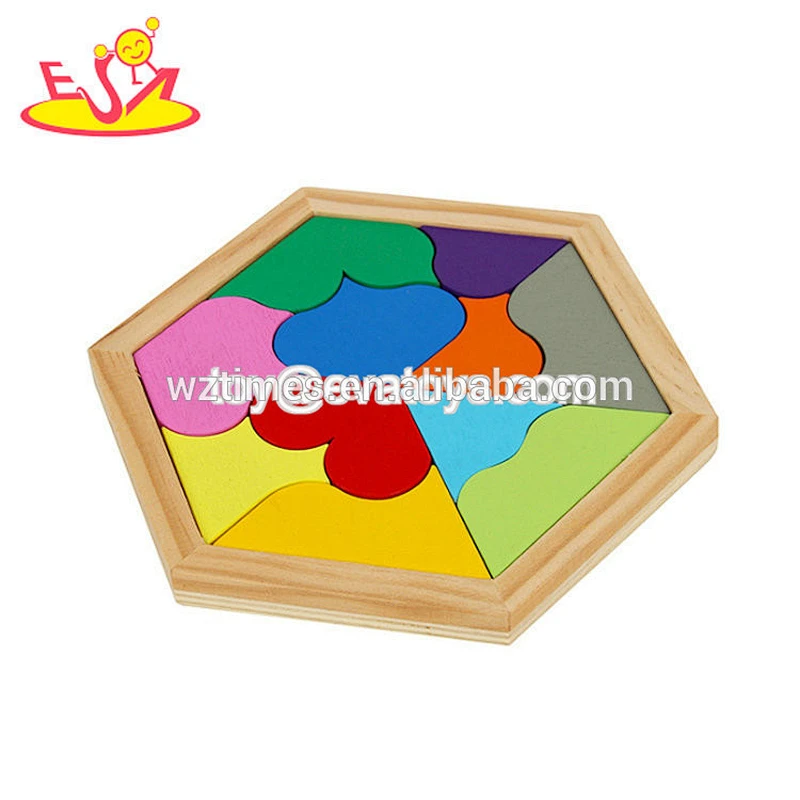 Wholesale different colorful wooden irregular blocks for sale W14A175