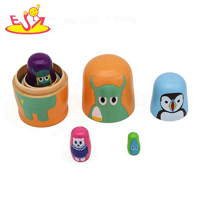 New arrival wooden russian nesting dolls for toddlers W06D126