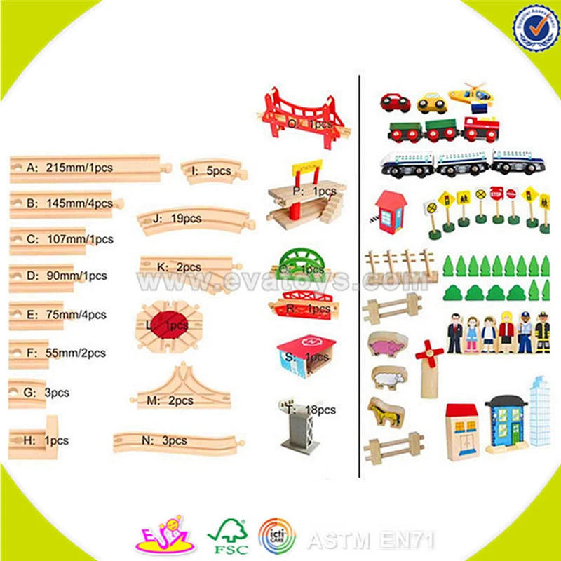 wholesale children wooden train track top fashion wooden train track W04C015
