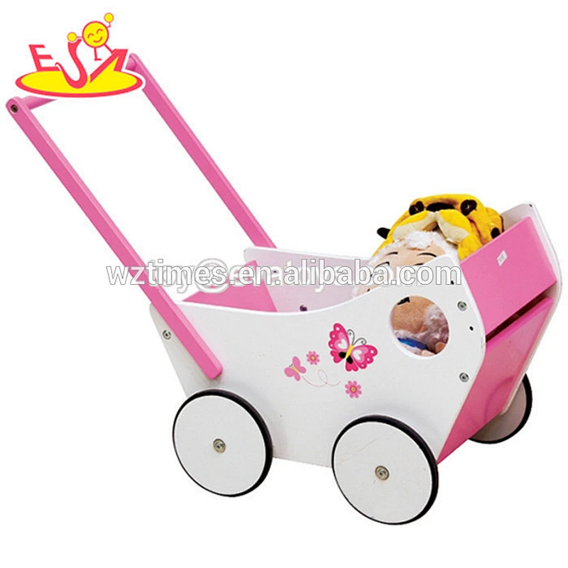 Wholesale best sale wooden baby push cart for learning walking W16E081
