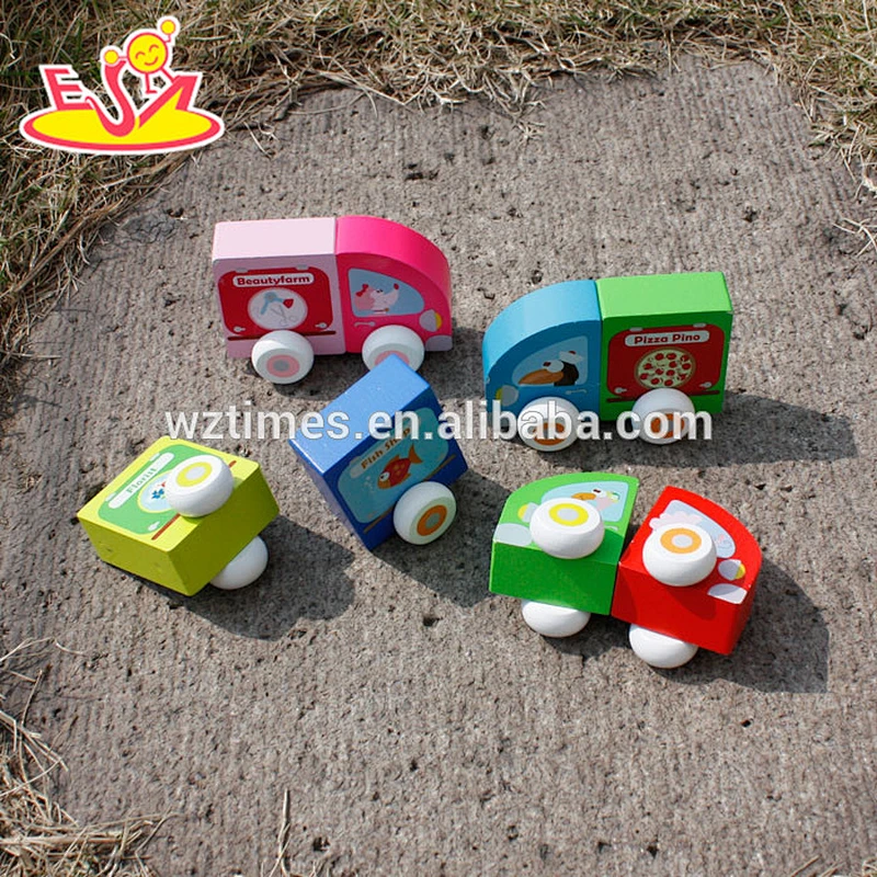 wholesale magnetic wooden baby toy car high quality wooden baby toy car W04A258
