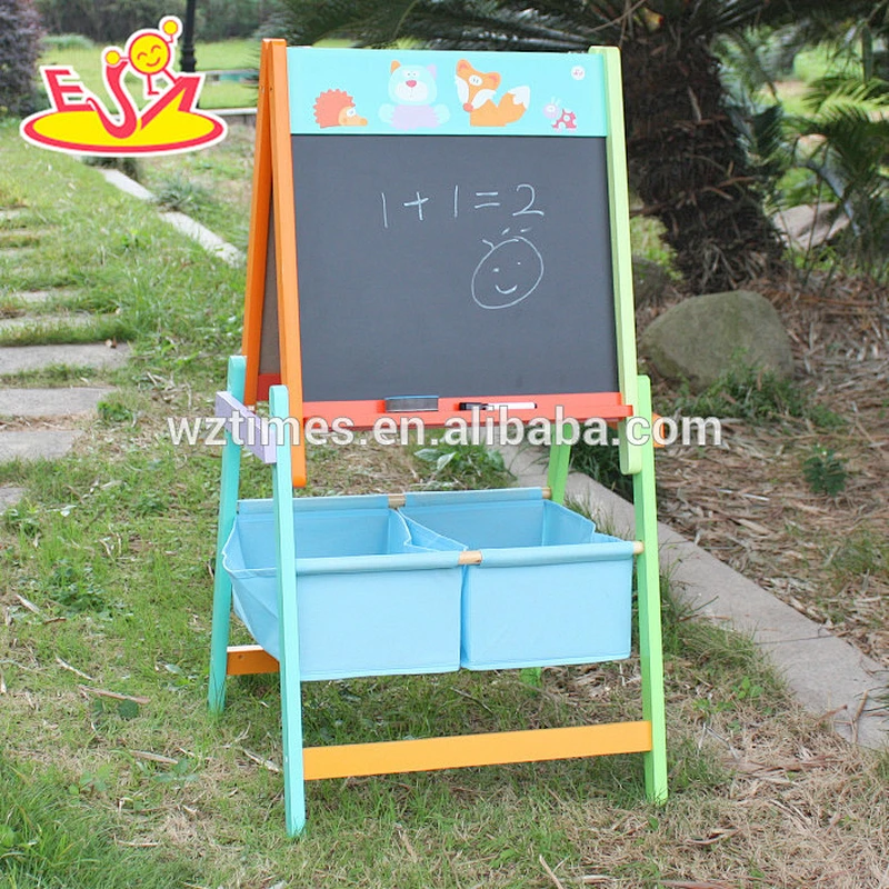 wholesale kids wooden chalkboard easel portable children wooden chalkboard easel for education W12B102