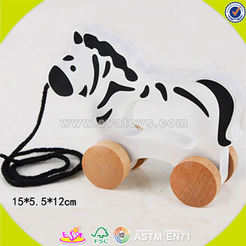 New popular wooden cartoon animal toys for kids W05B083