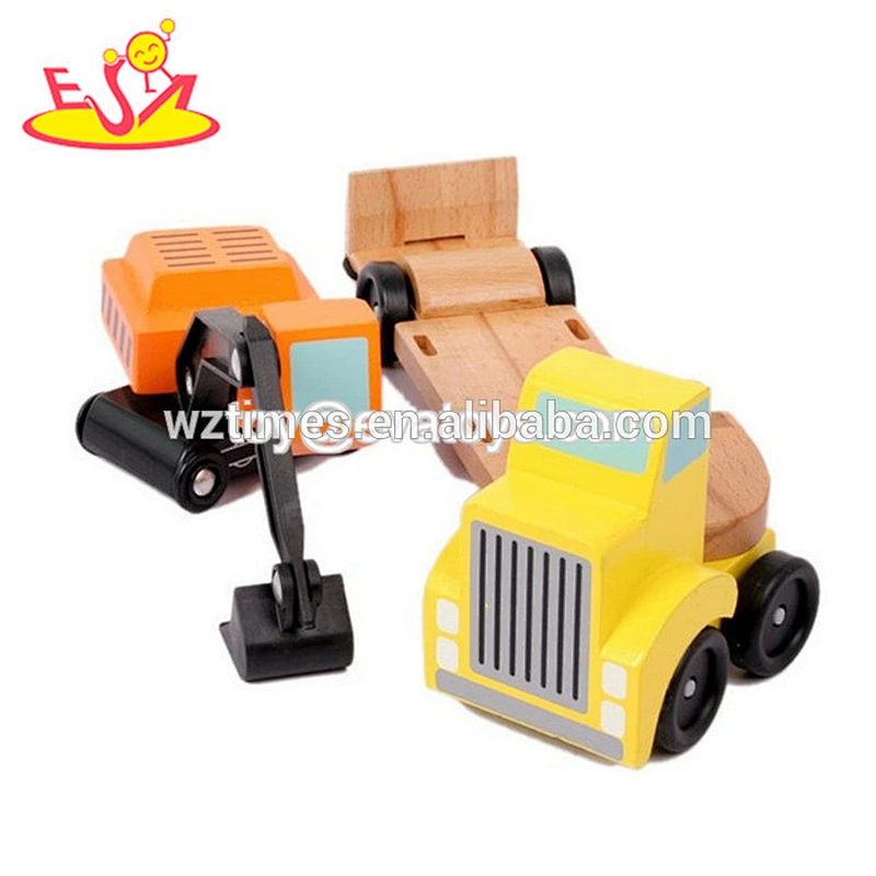 Wholesale best quality wooden construction vehicle toy for car carrier toy W04A357