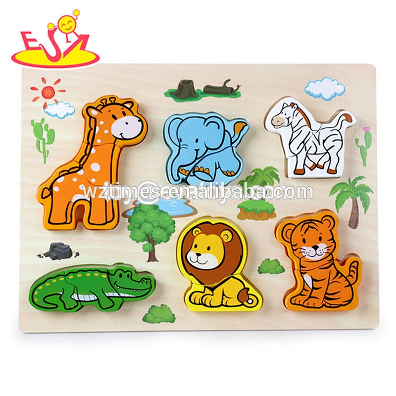 Fahrzeug-Formpuzzle des hölzernen Spielzeugs des Großhandelsspielzeugs des hölzernen multi für 2 Jahre altes Baby W14D047