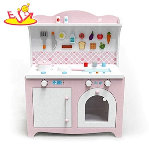 2018 Original Design gibt vor, Kinderküche aus Holz in rosa W10C419 vorzustellen