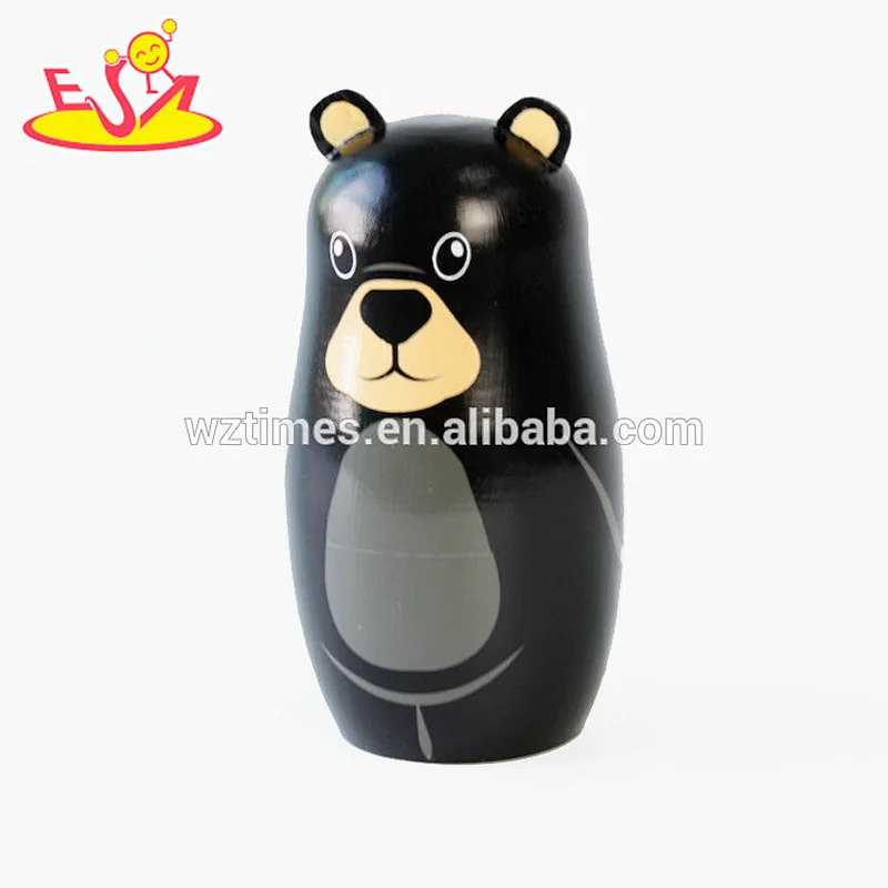 Custom DIY painting wooden Russian nesting dolls for children W06D083