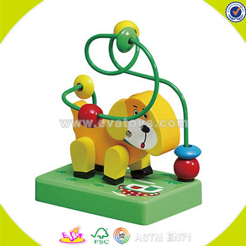 wholesale funny string bead cubic toy lovely wooden string bead cubic toy hot kids wooden string bead cubic toy W11B039