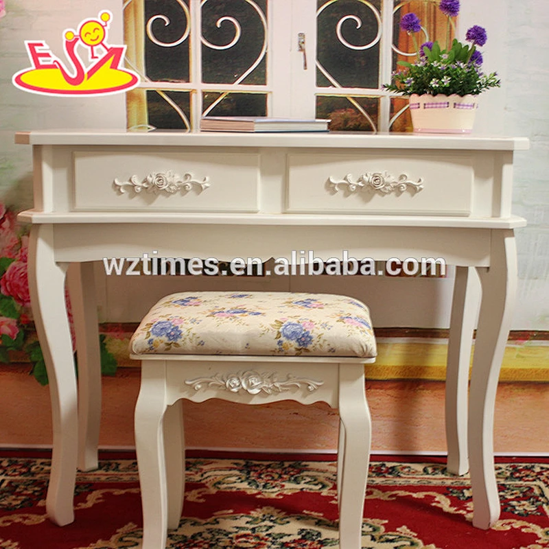 2018 New design high quality wooden bedroom table and chair set, new design wooden bedroom table and chair set W08G189