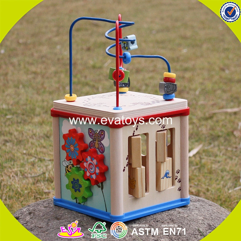 2018 New design wooden beads game cube wooden beads game mini wooden beads game W11B132