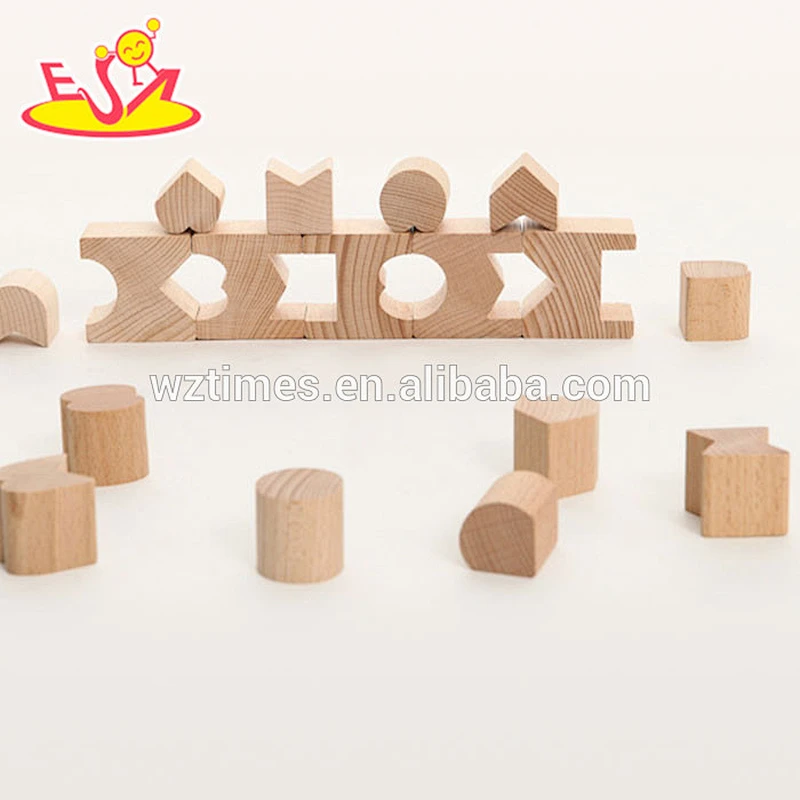 2018 Großhandel Kinder Holzspielzeug geometrische Formen Top Mode Kinder Holzspielzeug geometrische Formen W14N003