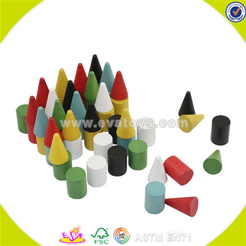 Venta al por mayor de calidad superior de madera bloques de construcción de juguete cubo creativo de madera bloques de construcción de juguete W13A013