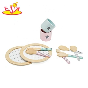 2019 New arrival pretend play toys wooden kids tea party set for sale W10B318