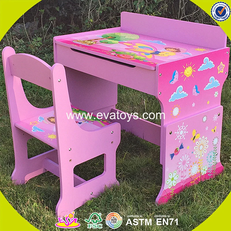 wholesale high quality baby wooden study table popular kids wooden study table W08G162